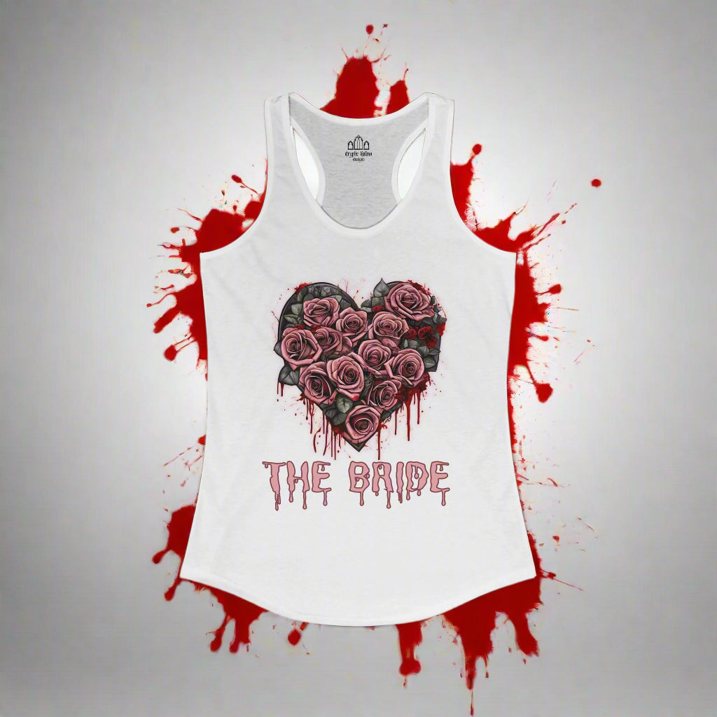 The Bride, Horror Themed Bridal Party Tank Top Women's Ideal Racerback Tank