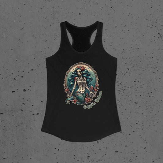 Gothic Mermaid Skeleton Racerback Tank