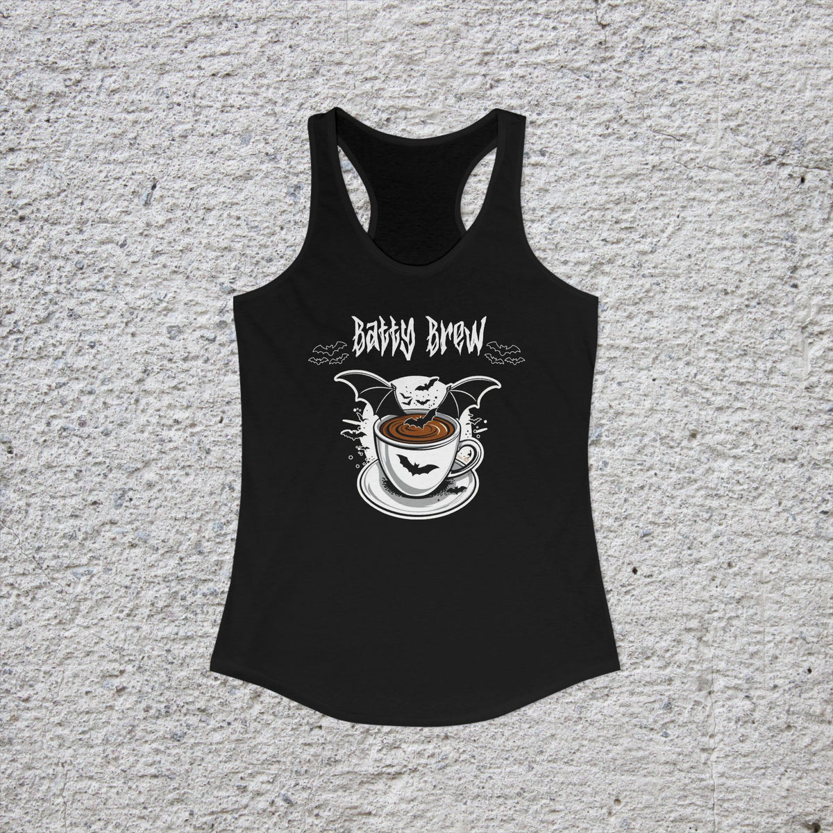Batty Brew Goth Coffee Racerback Tank — Women's Gothic Brew Tank
