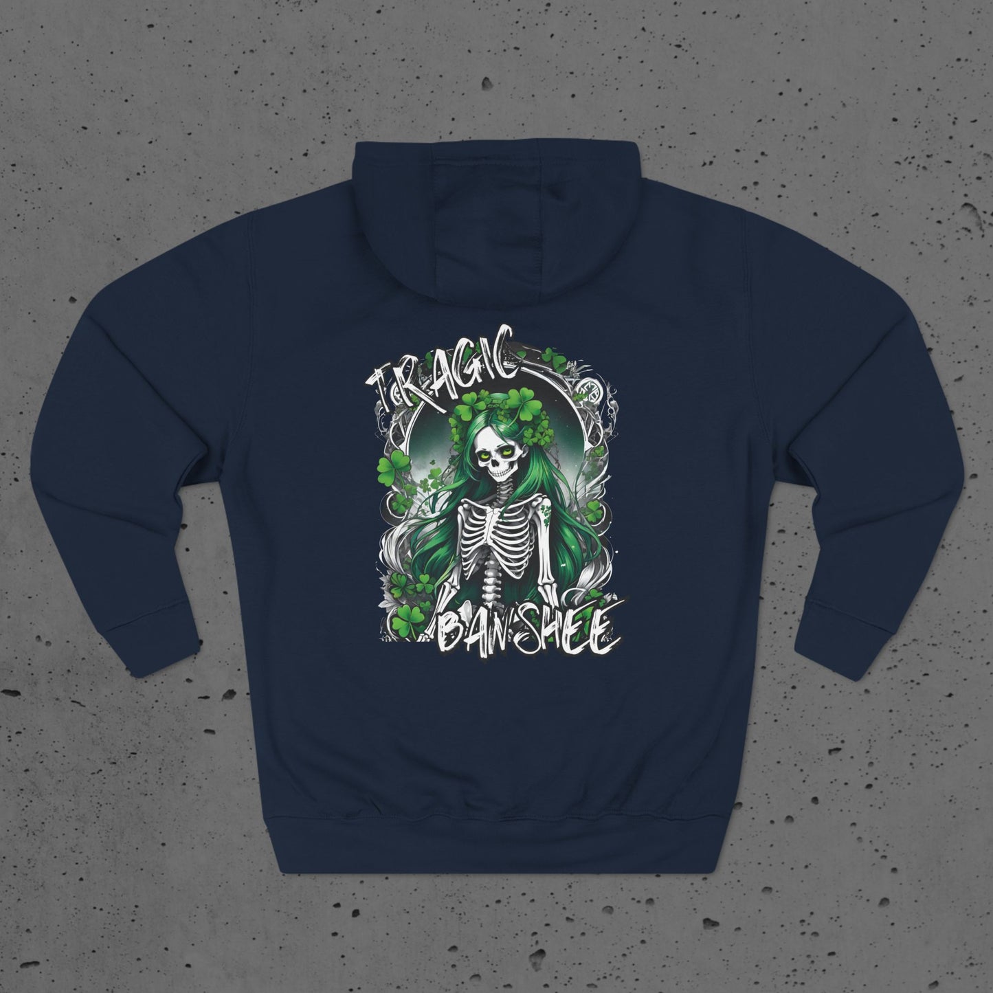 Tragic Banshee Unisex Pullover Softstyle Hoodie, Irish Punk Style Design