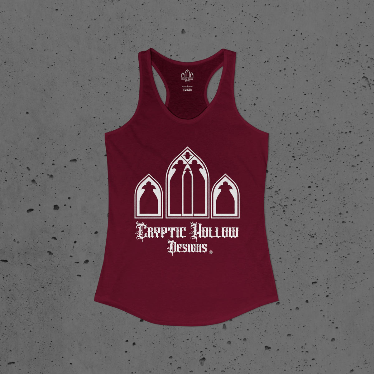 Tank Top - Cryptic Hollow Logo, Vampire Aesthetic, Cathedral Windows
