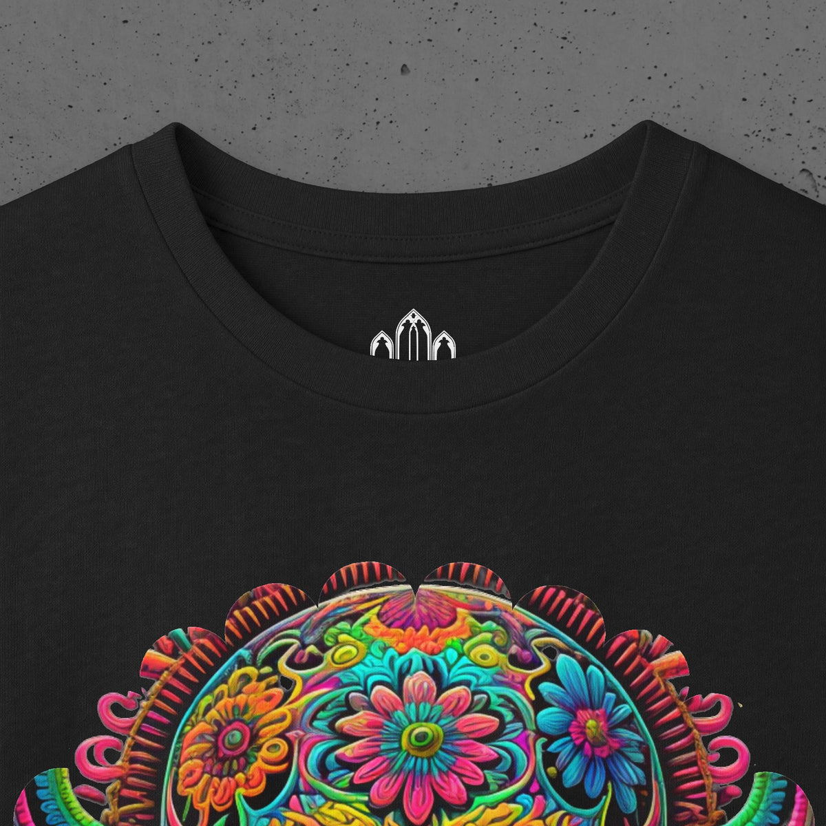 Psychedelic Sugar Skull Long Sleeve Tee