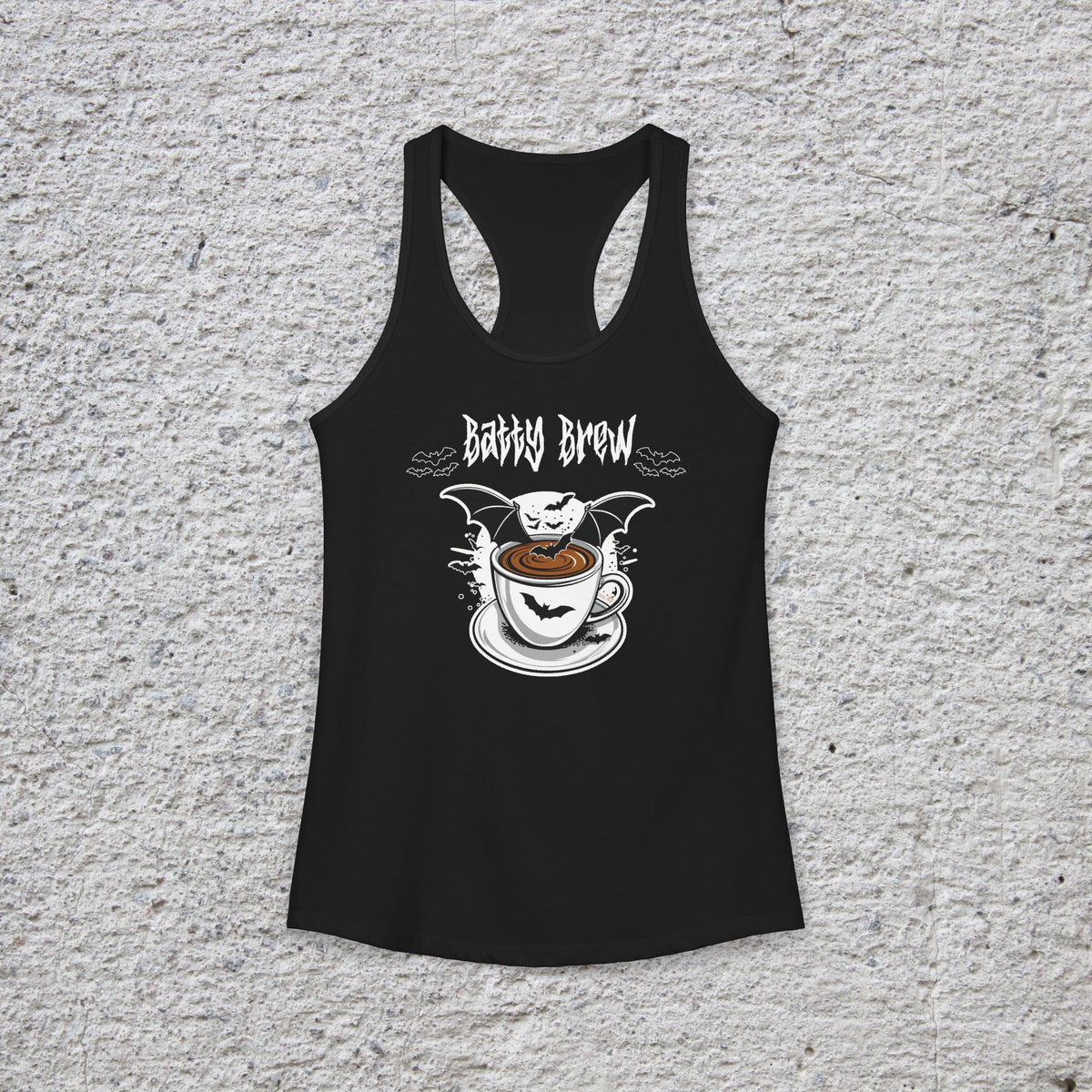 Batty Brew Goth Coffee Racerback Tank — Women's Gothic Brew Tank