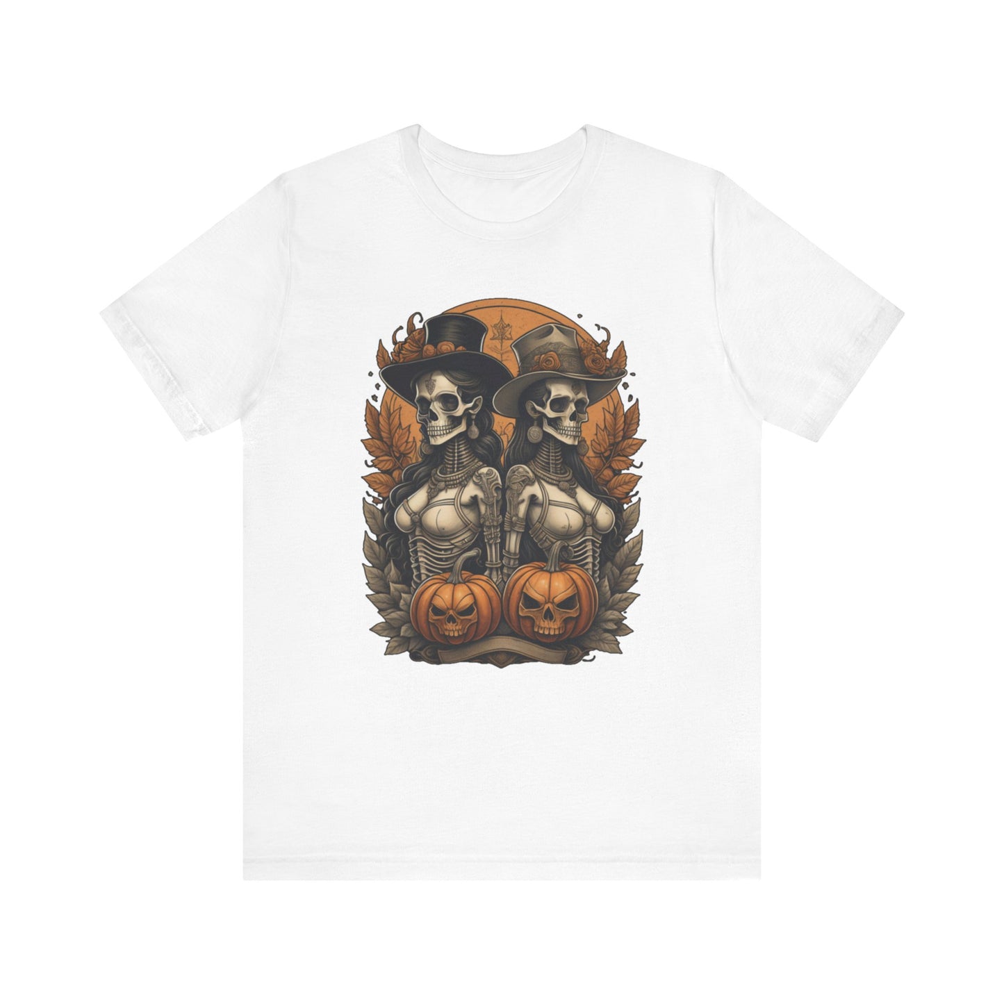 Vintage Skeleton Cowgirl T-Shirt, Halloween Shirt, Western Theme Tee, Unisex Jersey Top, Retro Western Cowgirl Shirt