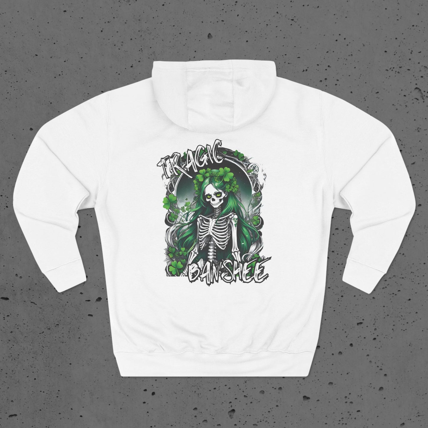 Tragic Banshee Unisex Pullover Softstyle Hoodie, Irish Punk Style Design