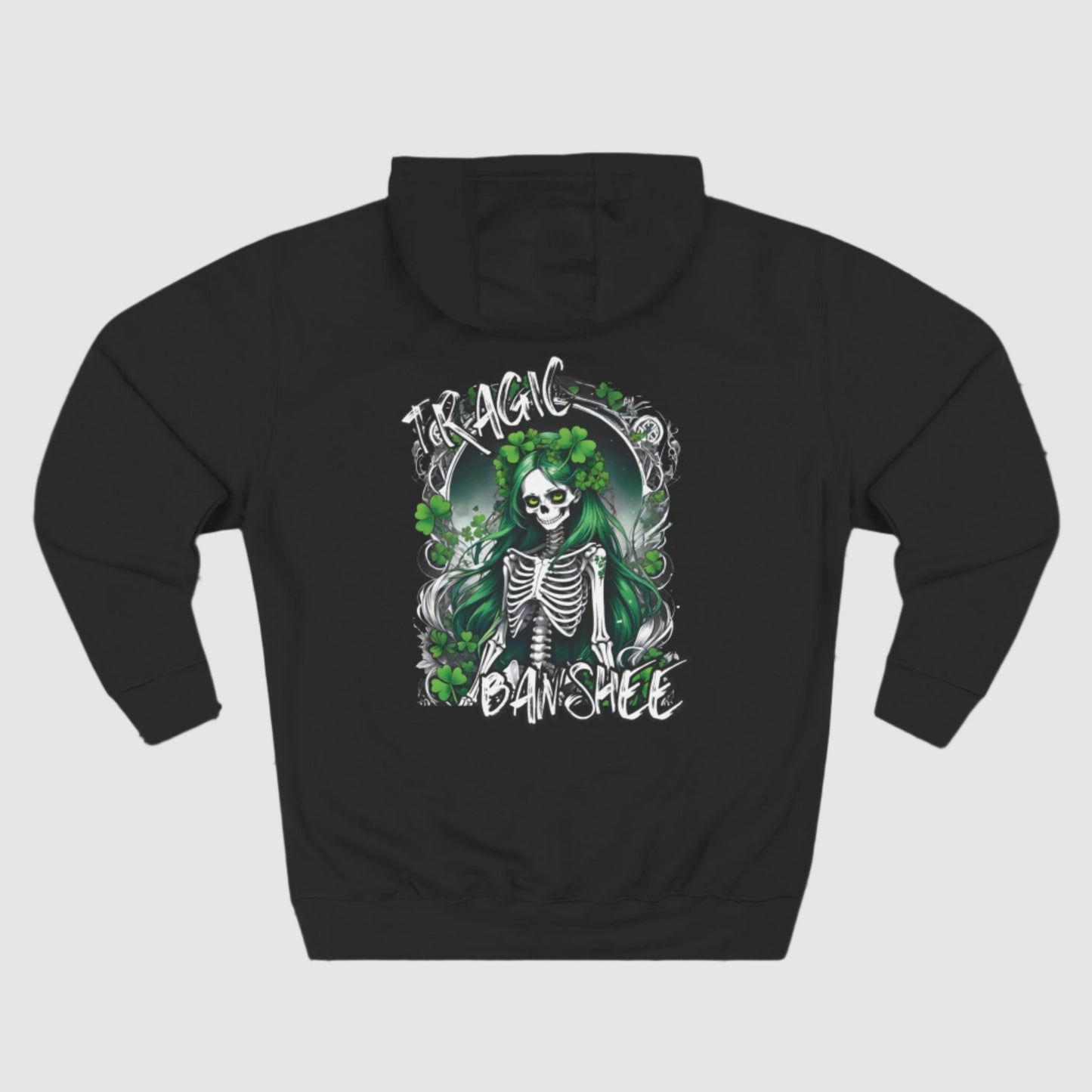 Tragic Banshee Unisex Pullover Softstyle Hoodie, Irish Punk Style Design