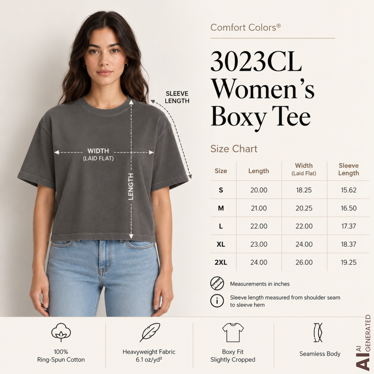 Grim Reaper & Cat Graphic Women's Boxy Tee