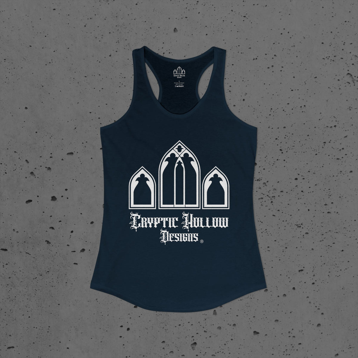Tank Top - Cryptic Hollow Logo, Vampire Aesthetic, Cathedral Windows