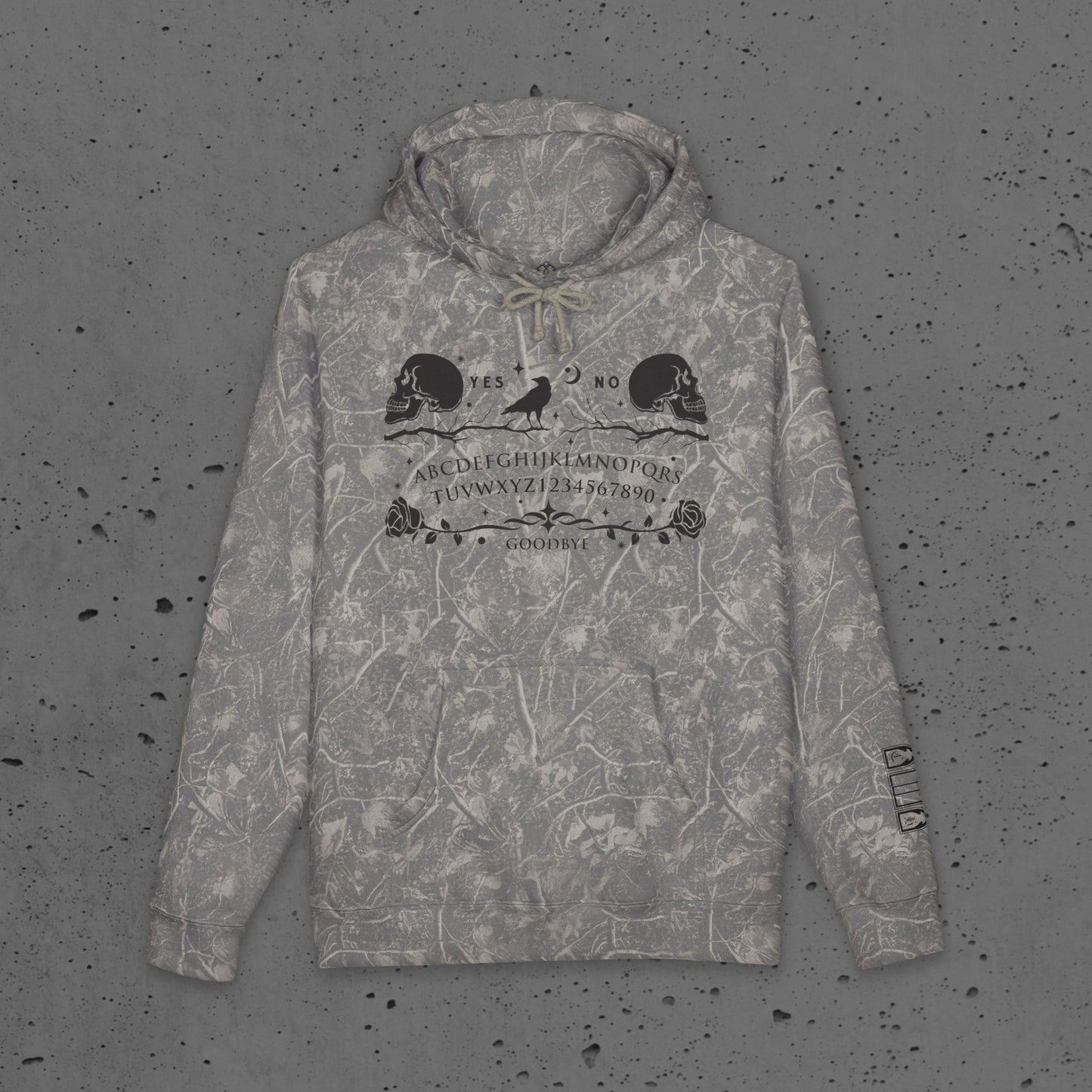Ouija Skull Hoodie — Cryptic Hollow Designs