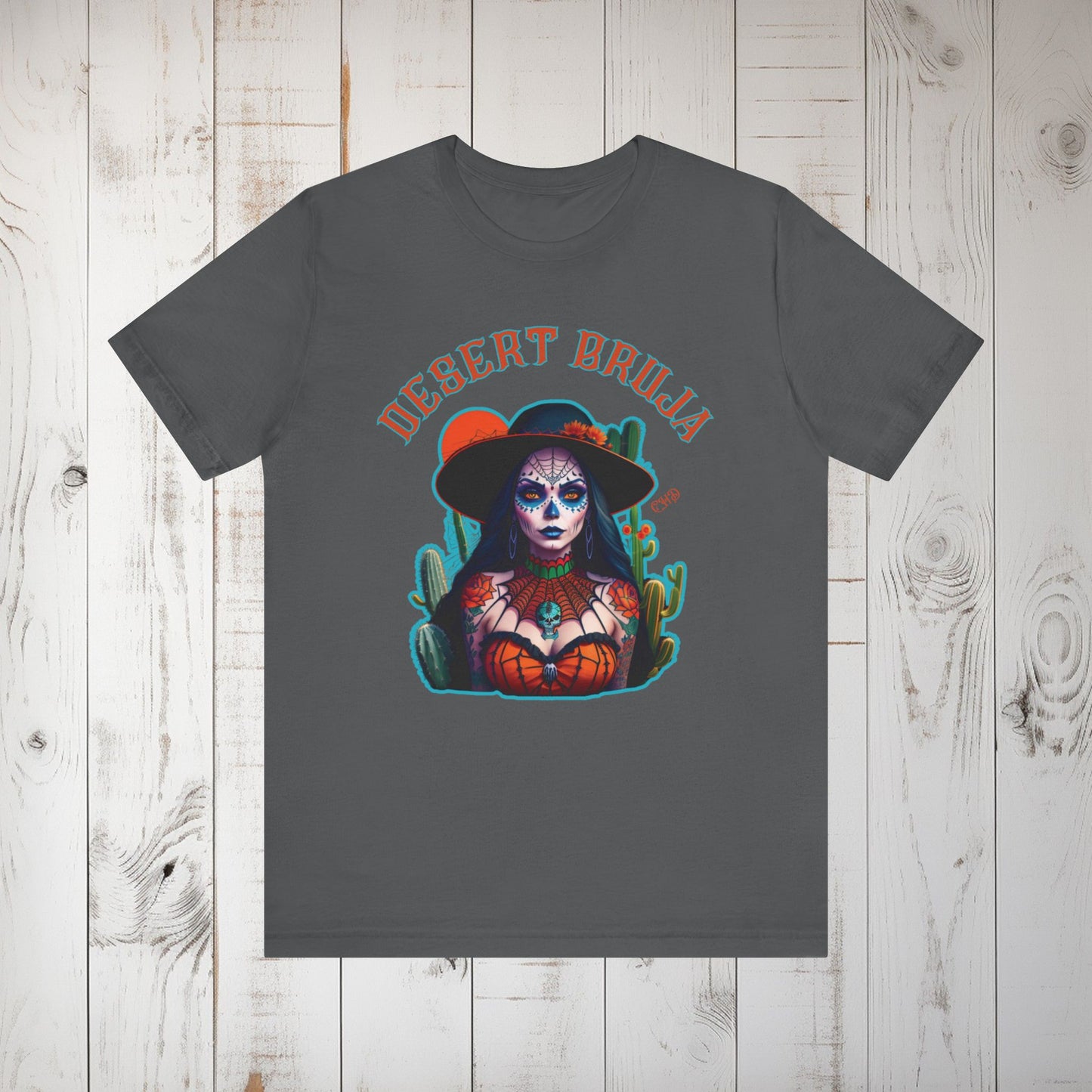 Desert Bruja with Cactus, Southwest Witchy Vibes Unisex Short Sleeve T-shirt