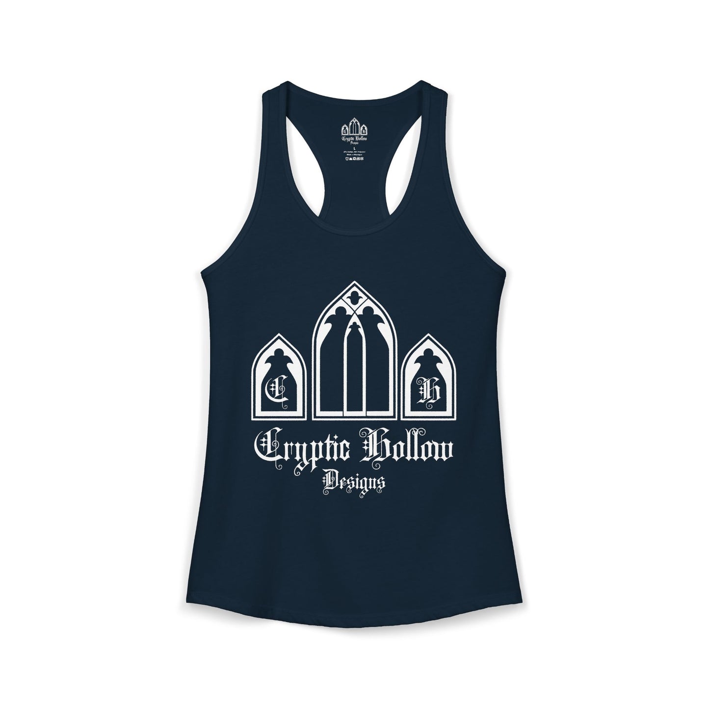 Tank Top - Cryptic Hollow Logo, Vampire Aesthetic, Cathedral Windows