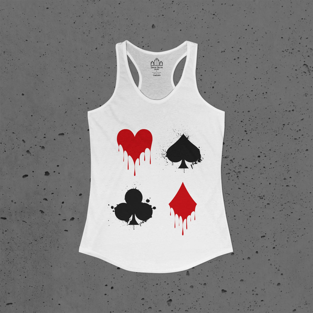 Bloody Suits of Cards Horror Themed Women's Tank Top