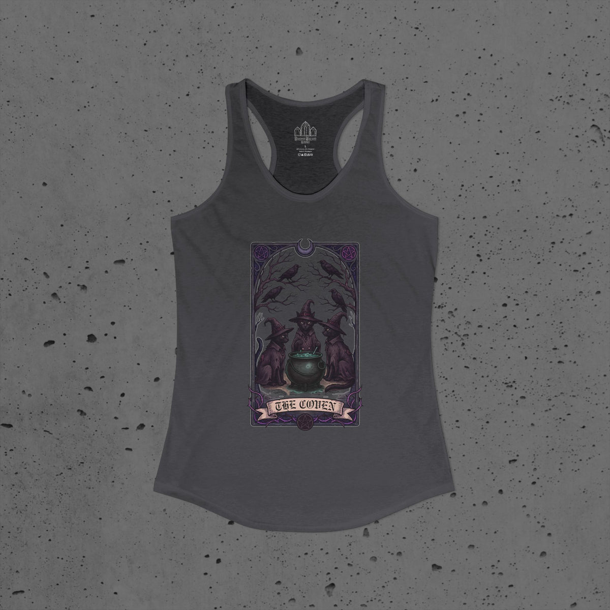 Black Cat Coven Tarot Women's Ideal Racerback Tank