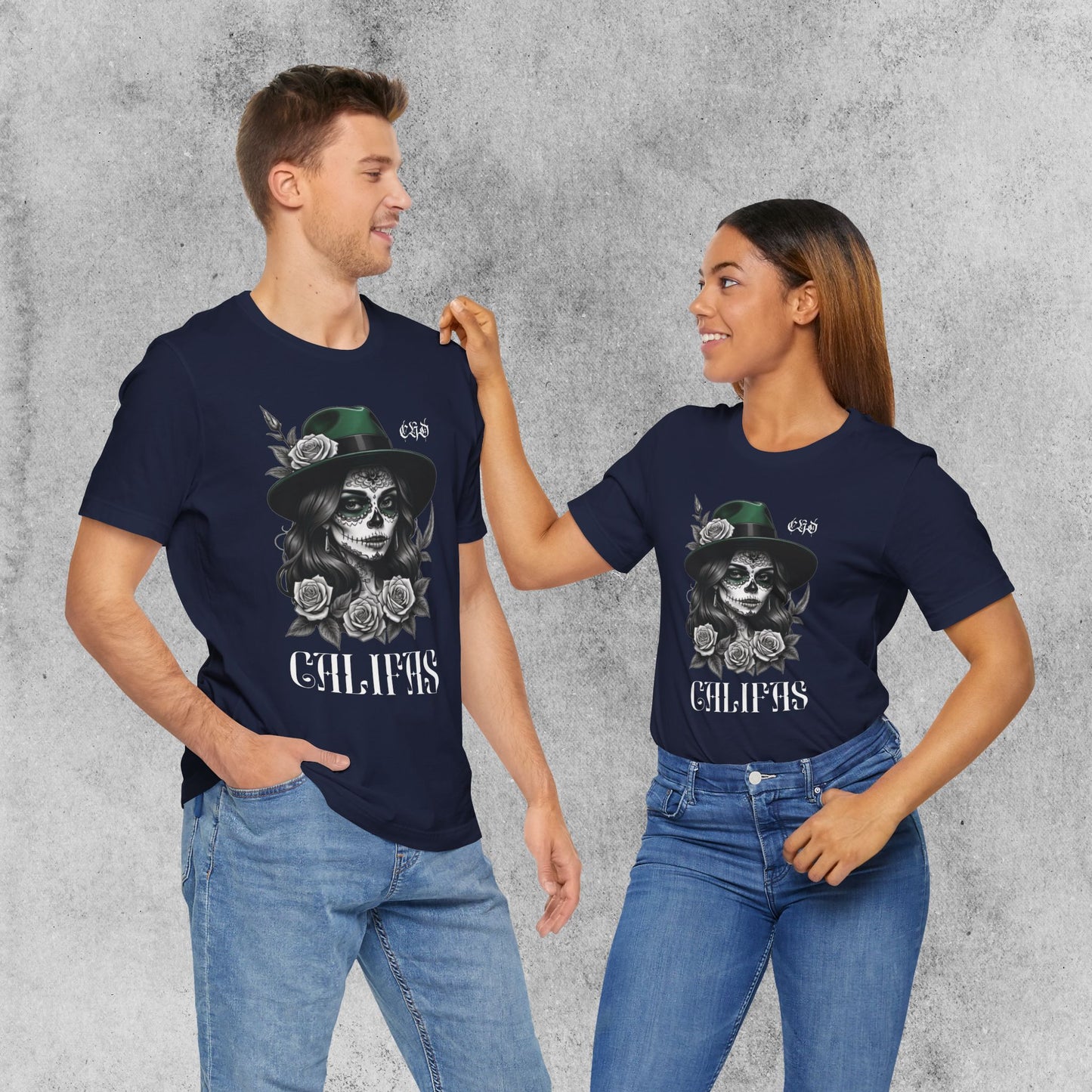Chola Califas Unisex Tee - California Love and Fedora Design