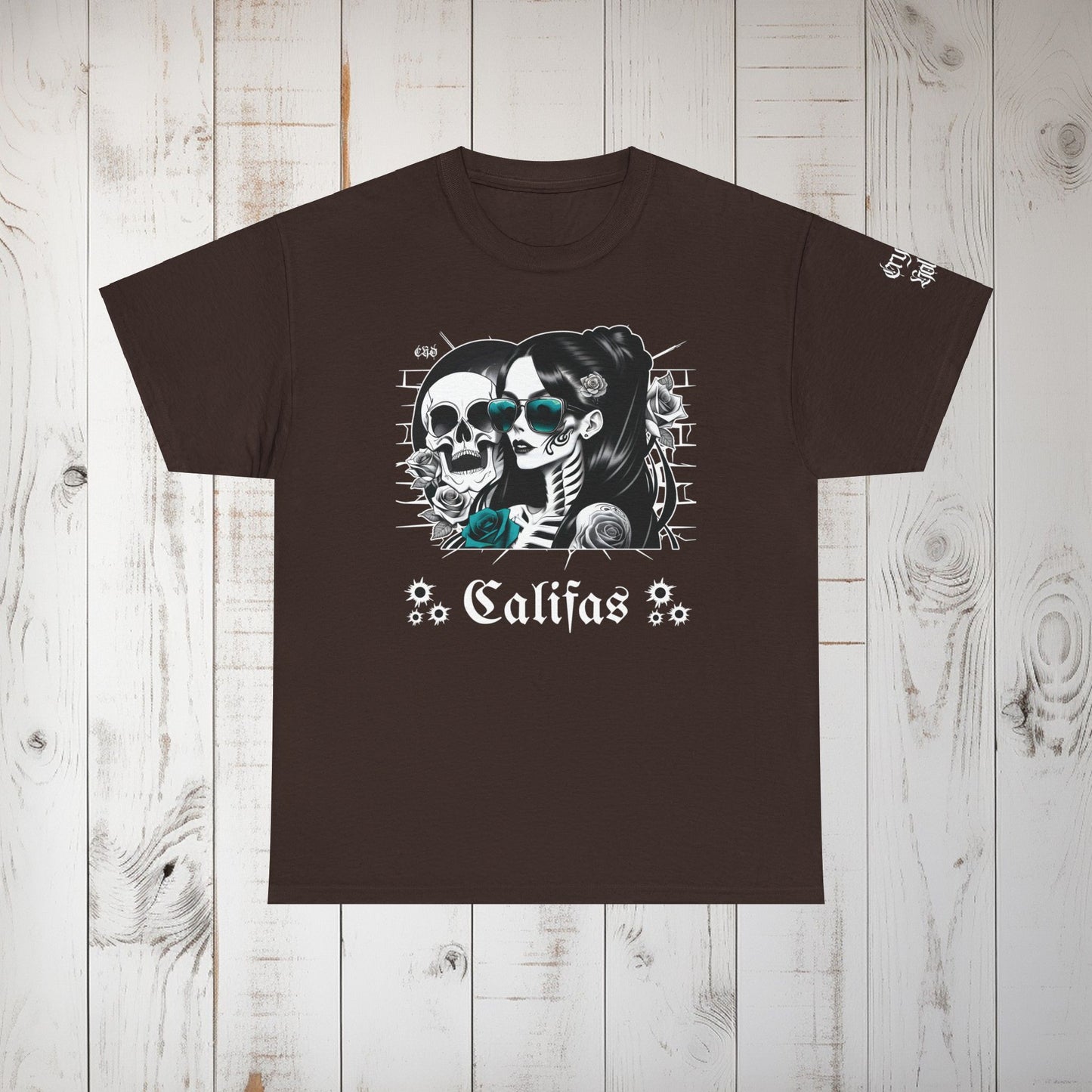 Califas and Bullets Unisex Heavy Cotton Tee Shirt