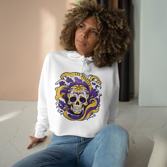 Los Angeles Sugar Skull Women's Crop Hoodie