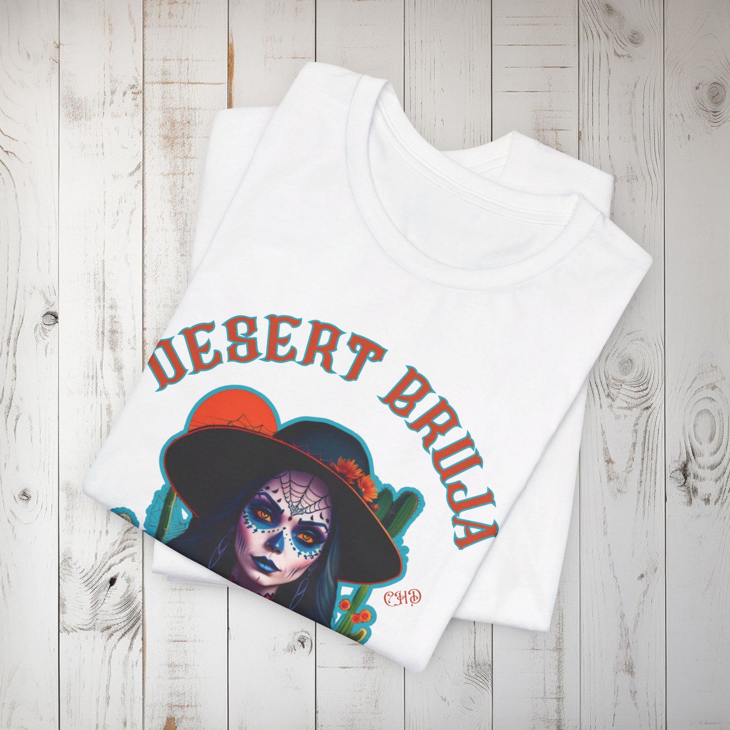 Desert Bruja with Cactus, Southwest Witchy Vibes Unisex Short Sleeve T-shirt