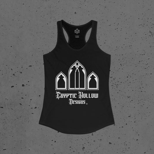 Tank Top - Cryptic Hollow Logo, Vampire Aesthetic, Cathedral Windows