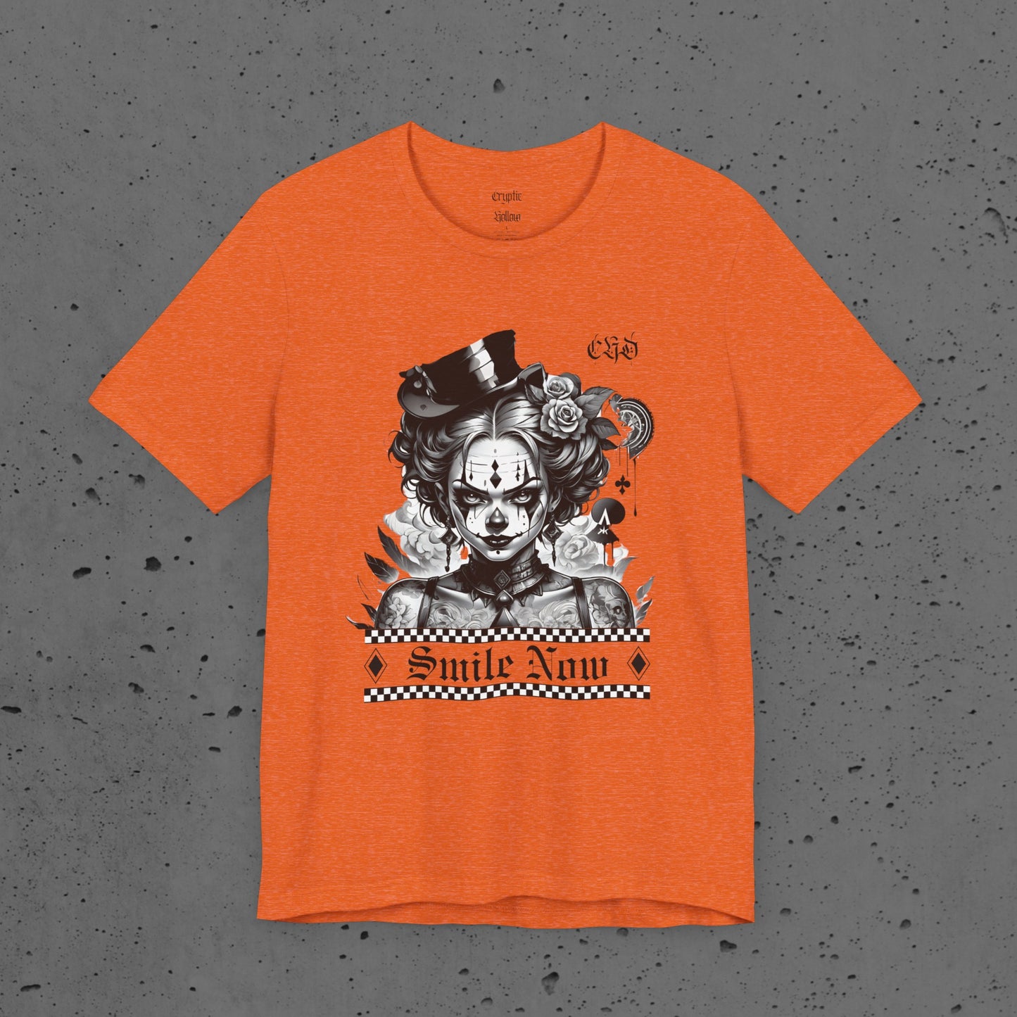 Scary Girl Clown Smile Now Short Sleeve T-Shirt