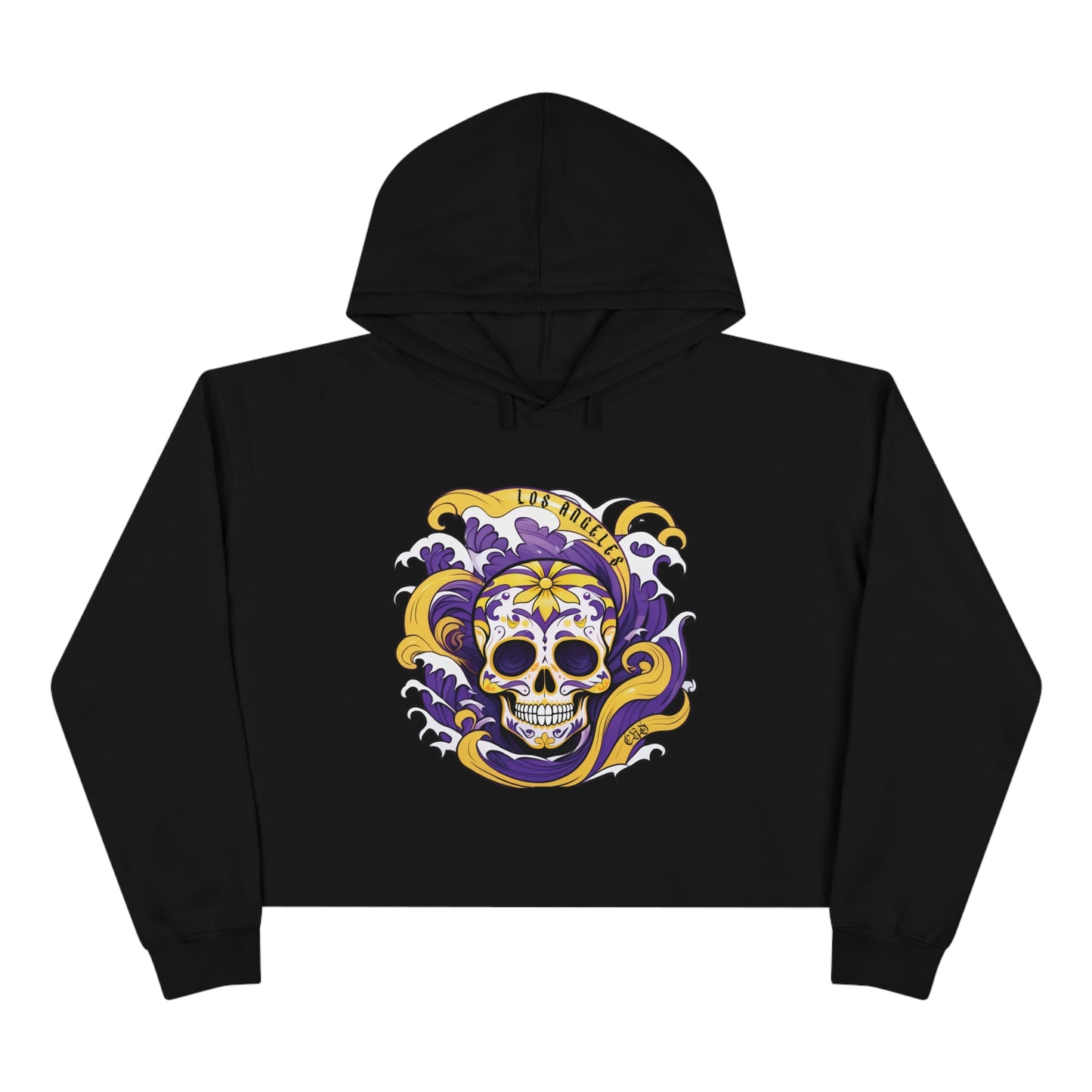 Los Angeles Sugar Skull Women's Crop Hoodie