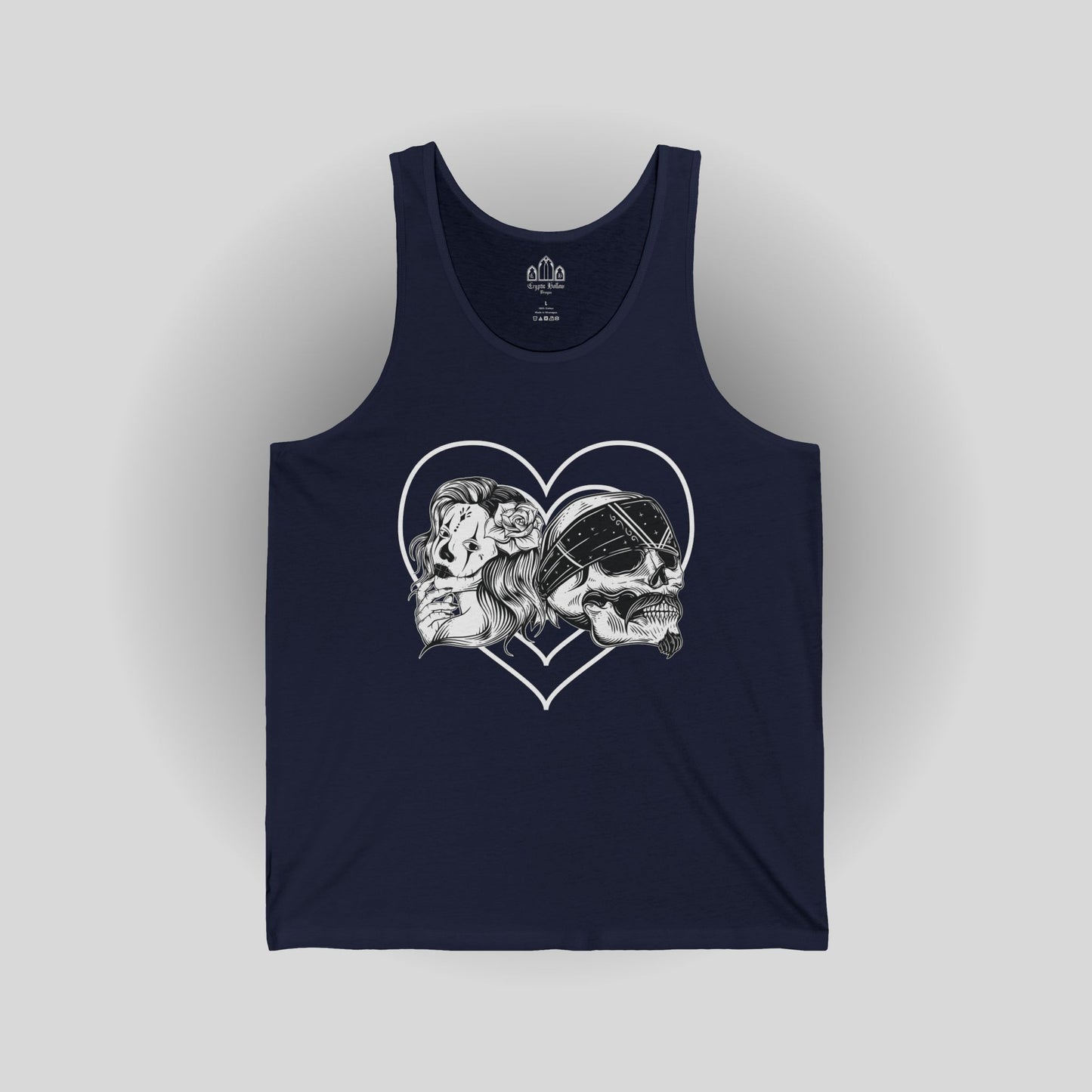 Tank Top - Chicano Style Love and Death Couple Design