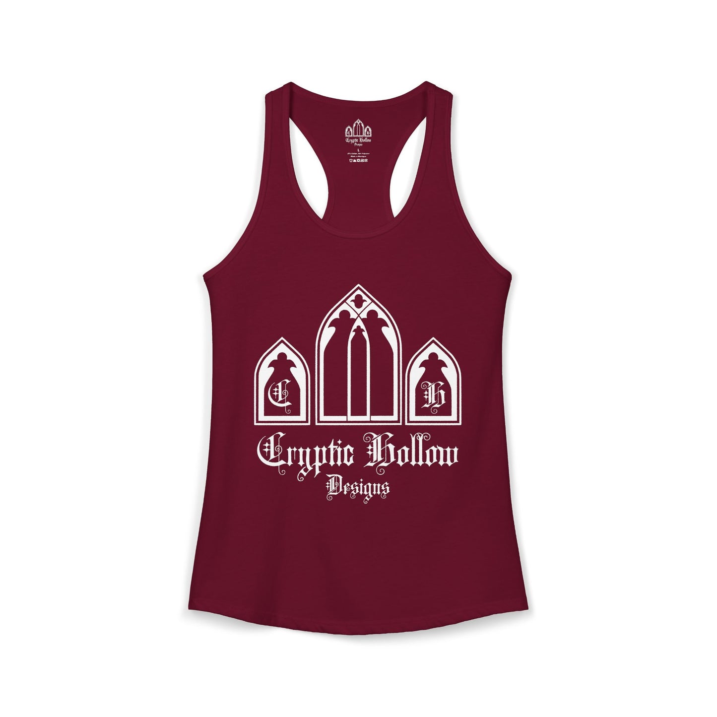 Tank Top - Cryptic Hollow Logo, Vampire Aesthetic, Cathedral Windows