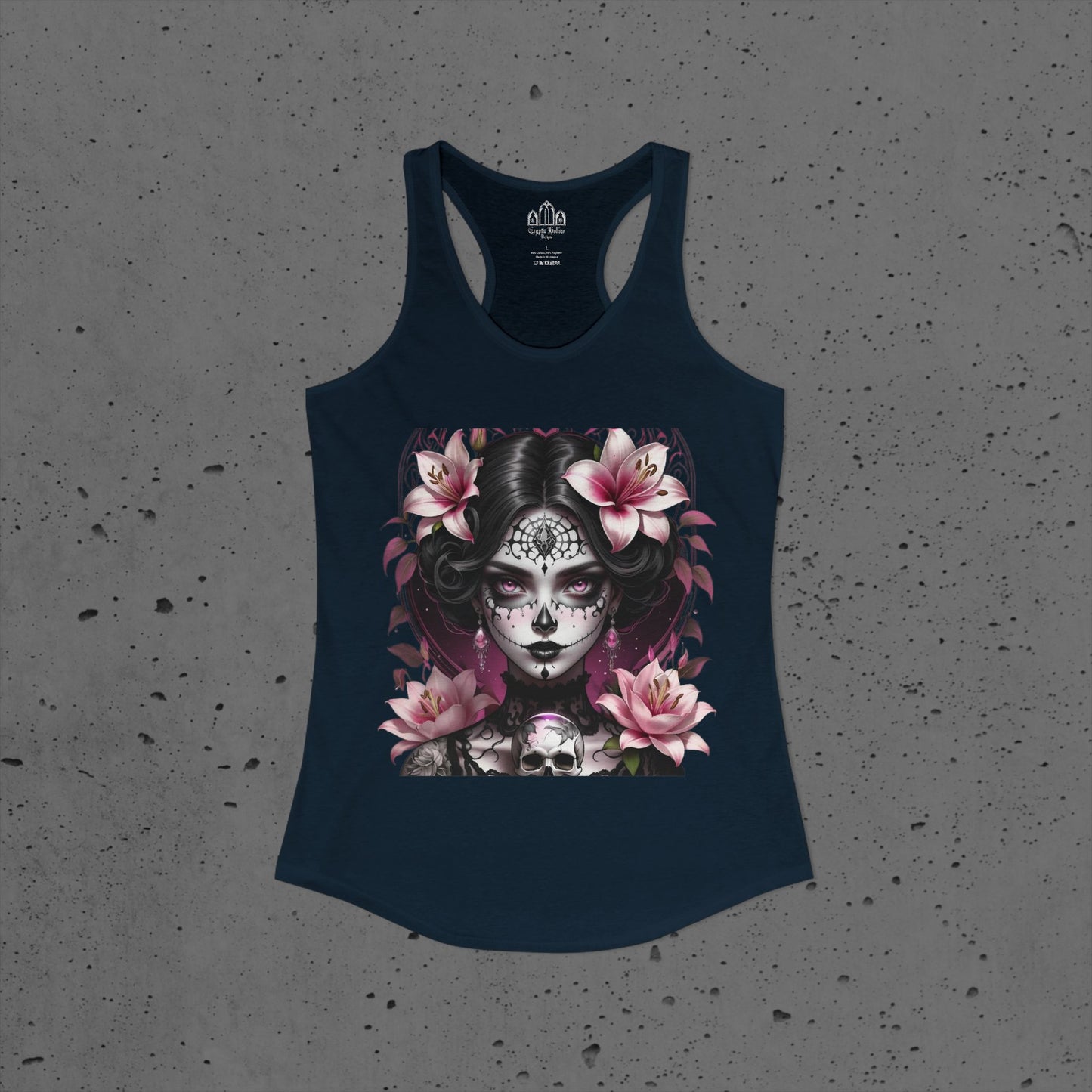 Goth Girl Stargazer Lily Racerback Tank
