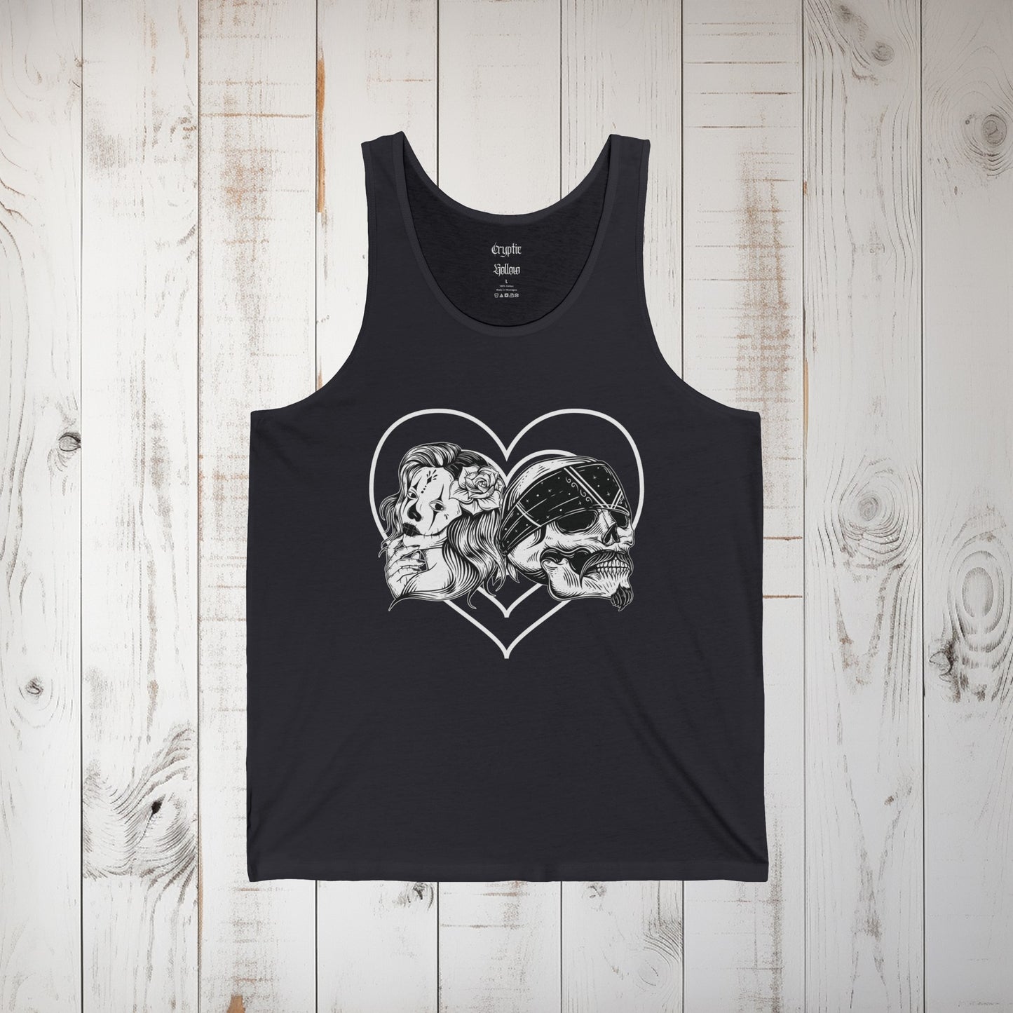 Skull Style Love and Death Unisex Tank Top