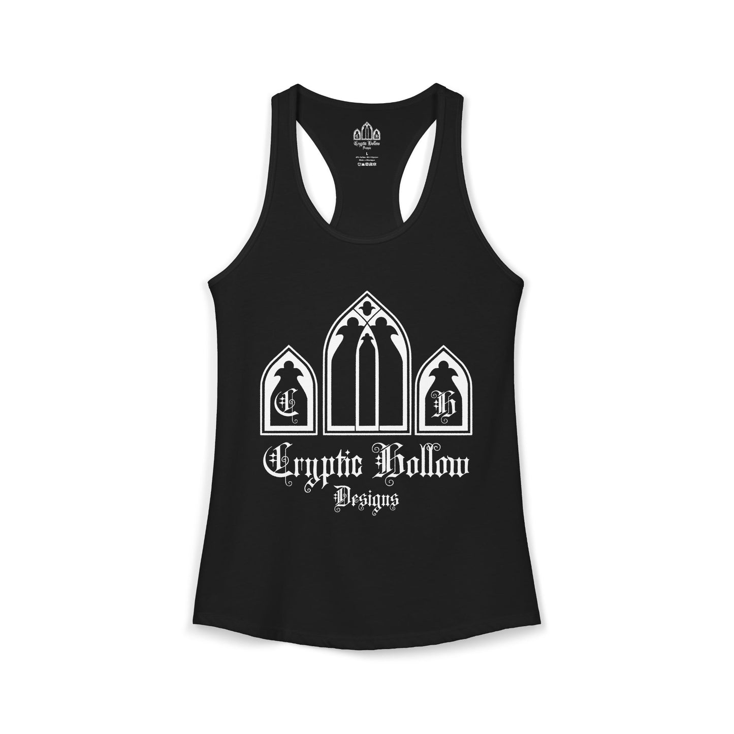 Tank Top - Cryptic Hollow Logo, Vampire Aesthetic, Cathedral Windows