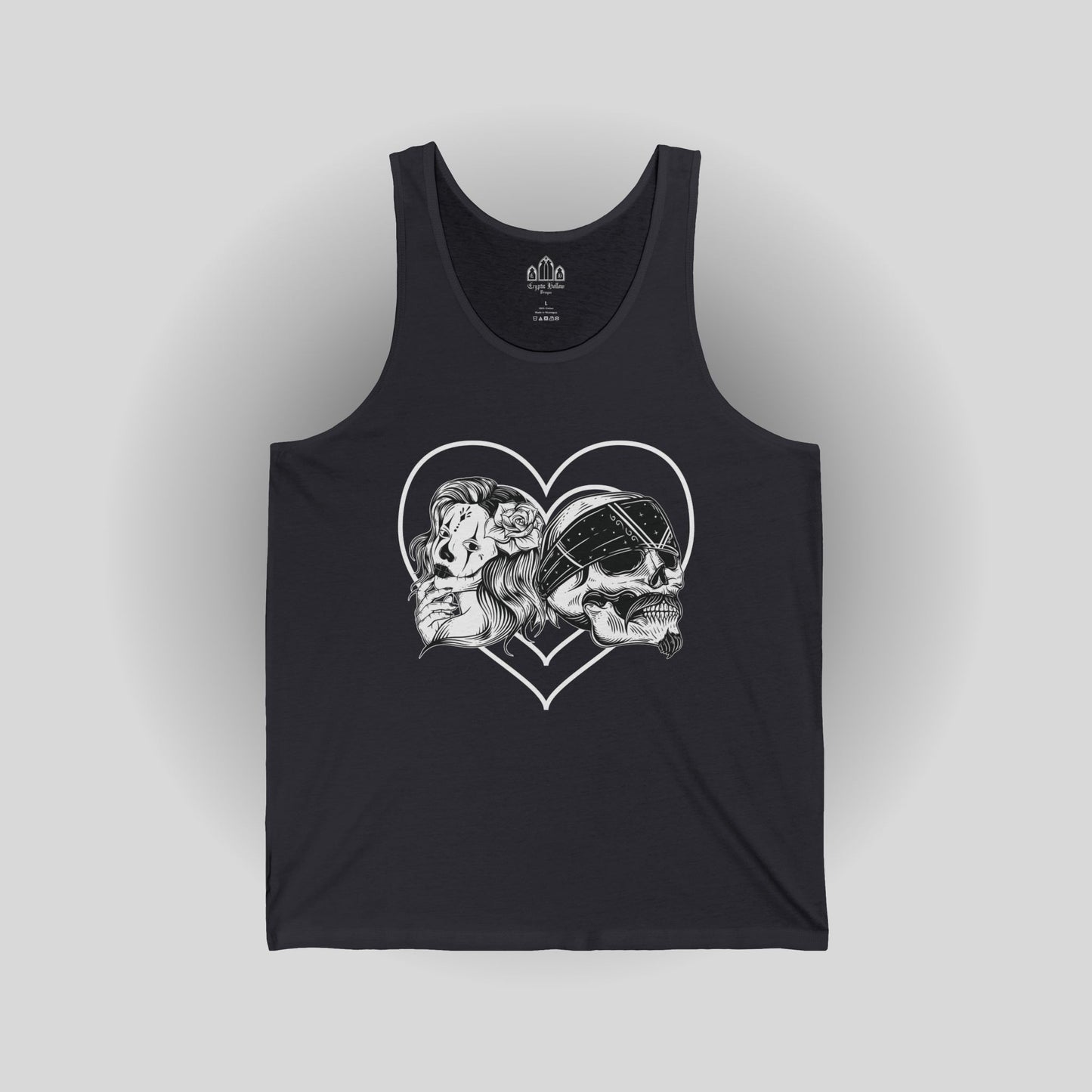Tank Top - Chicano Style Love and Death Couple Design
