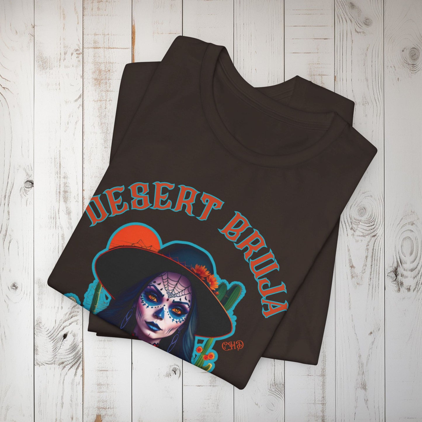 Desert Bruja with Cactus, Southwest Witchy Vibes Unisex Short Sleeve T-shirt