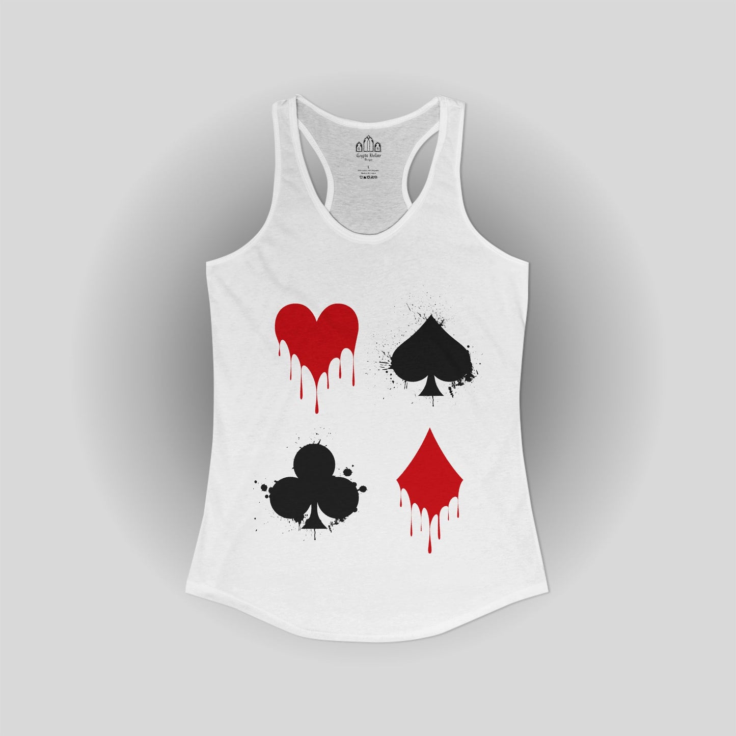 Bloody Suits of Cards Horror Themed Women's Tank Top