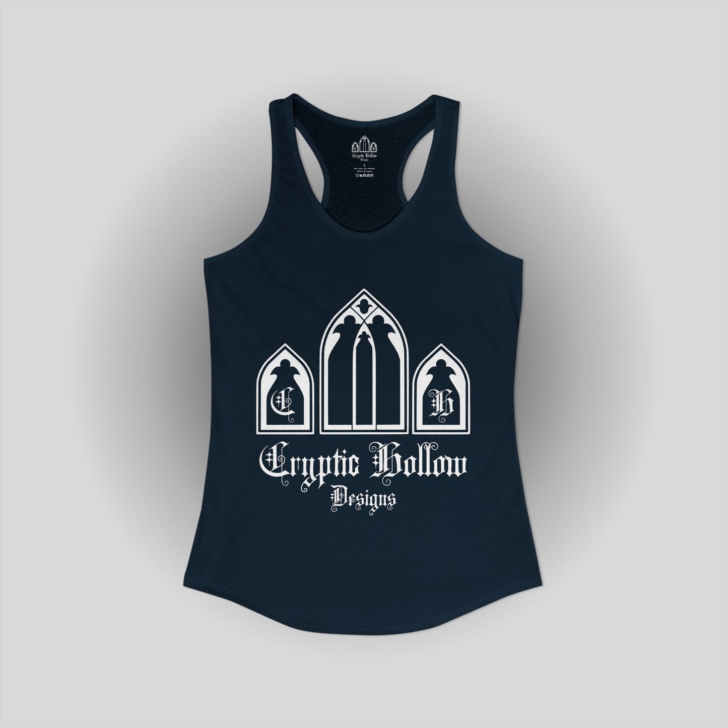 Tank Top - Cryptic Hollow Logo, Vampire Aesthetic, Cathedral Windows
