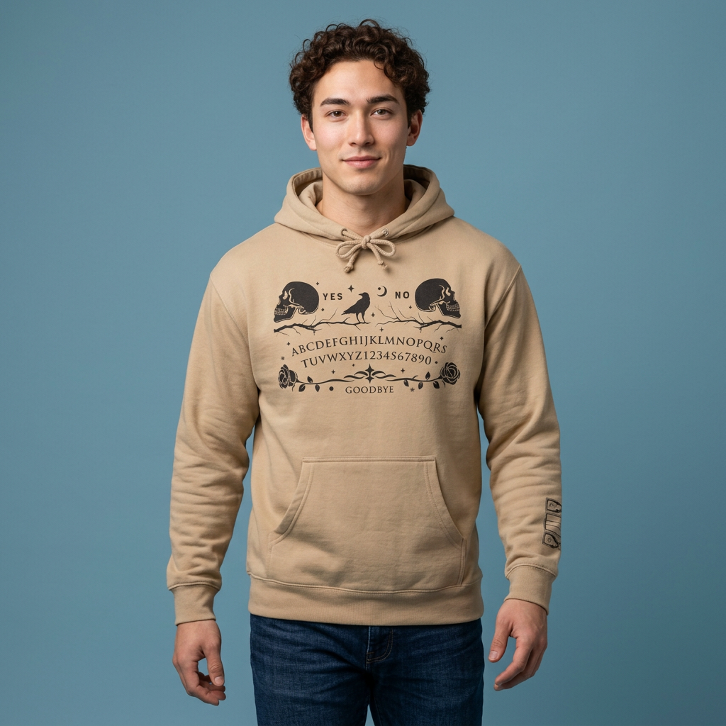 Ouija Skull Hoodie — Cryptic Hollow Designs