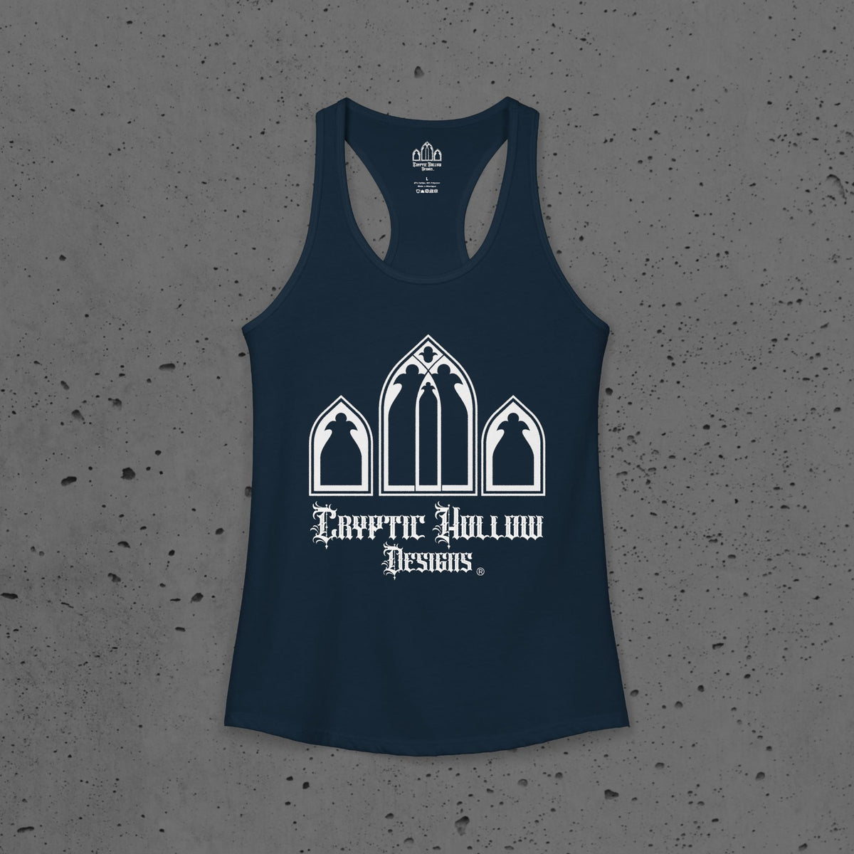 Tank Top - Cryptic Hollow Logo, Vampire Aesthetic, Cathedral Windows