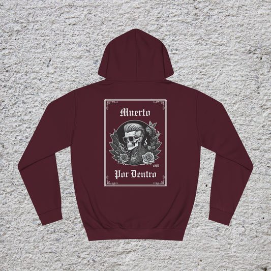 Muerto Por Dentro Skull Unisex  Hoodie