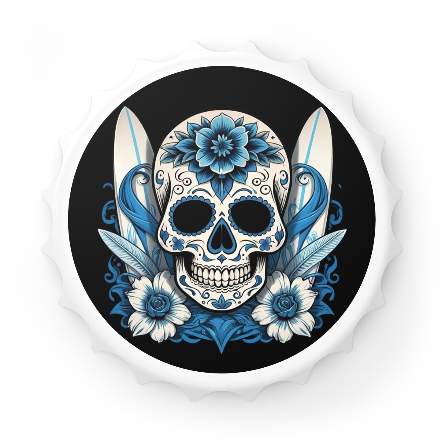 Sugar Skull and Surfboards, Dead California Bottle Opener