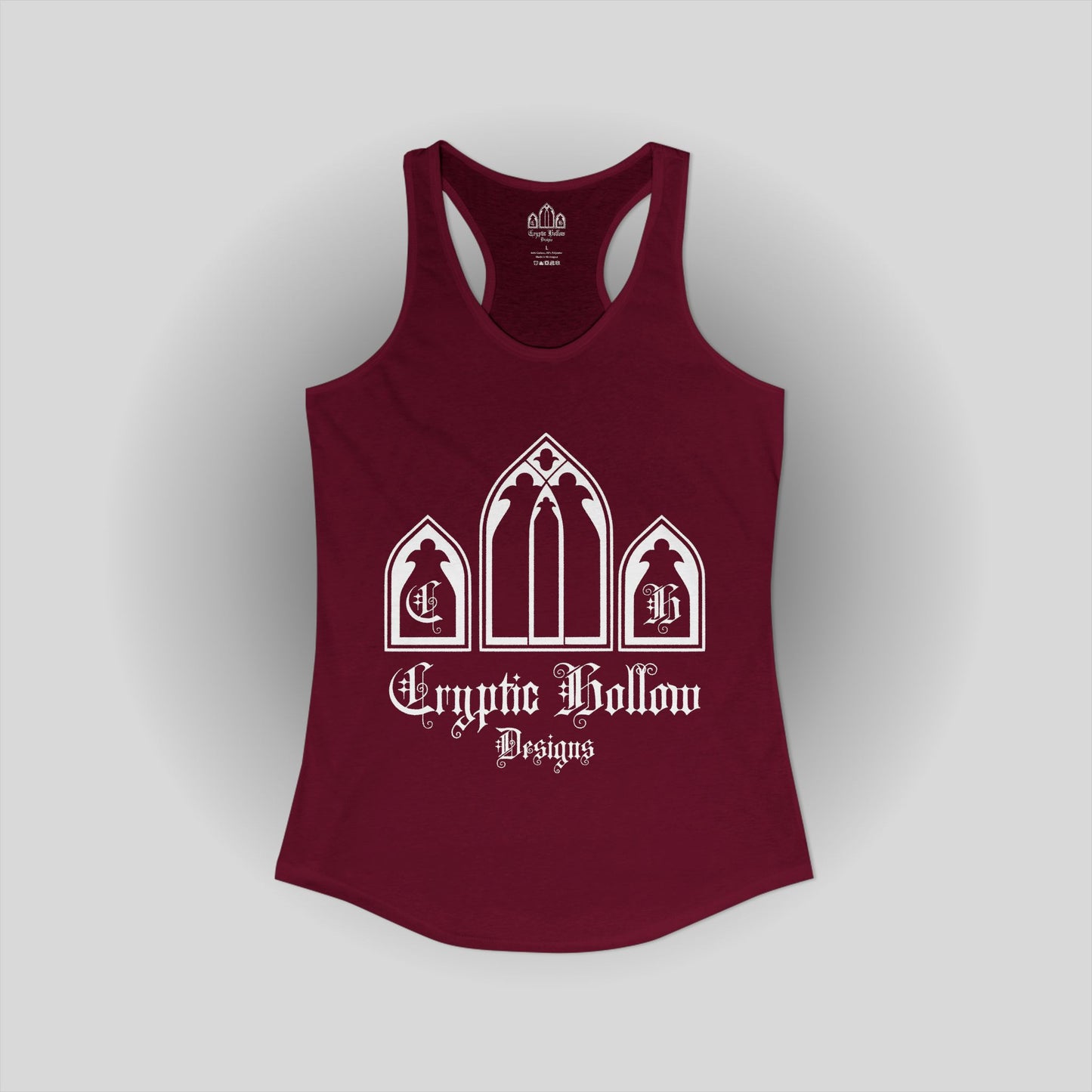 Tank Top - Cryptic Hollow Logo, Vampire Aesthetic, Cathedral Windows