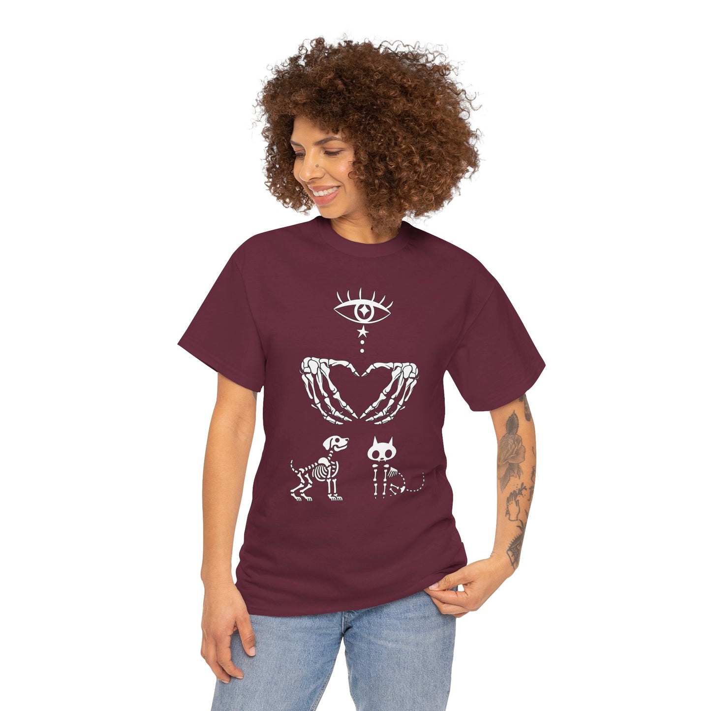 Skeleton Hands Animal Lover Tee