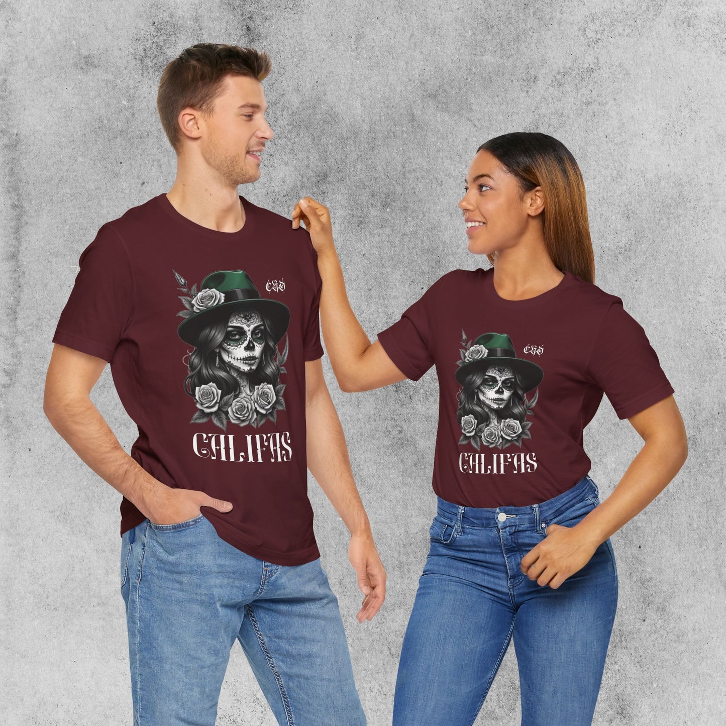 Chola Califas Unisex Tee - California Love and Fedora Design
