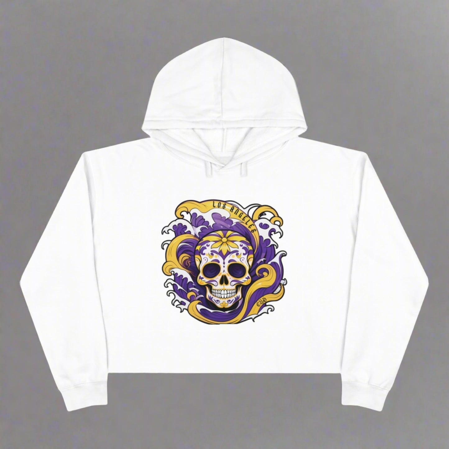 Los Angeles Sugar Skull Women's Crop Hoodie