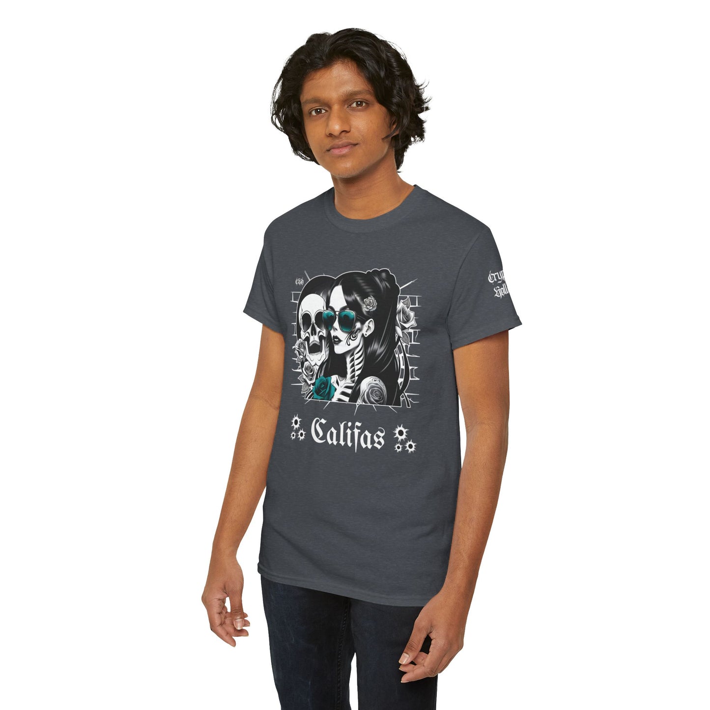 Califas and Bullets Unisex Heavy Cotton Tee Shirt