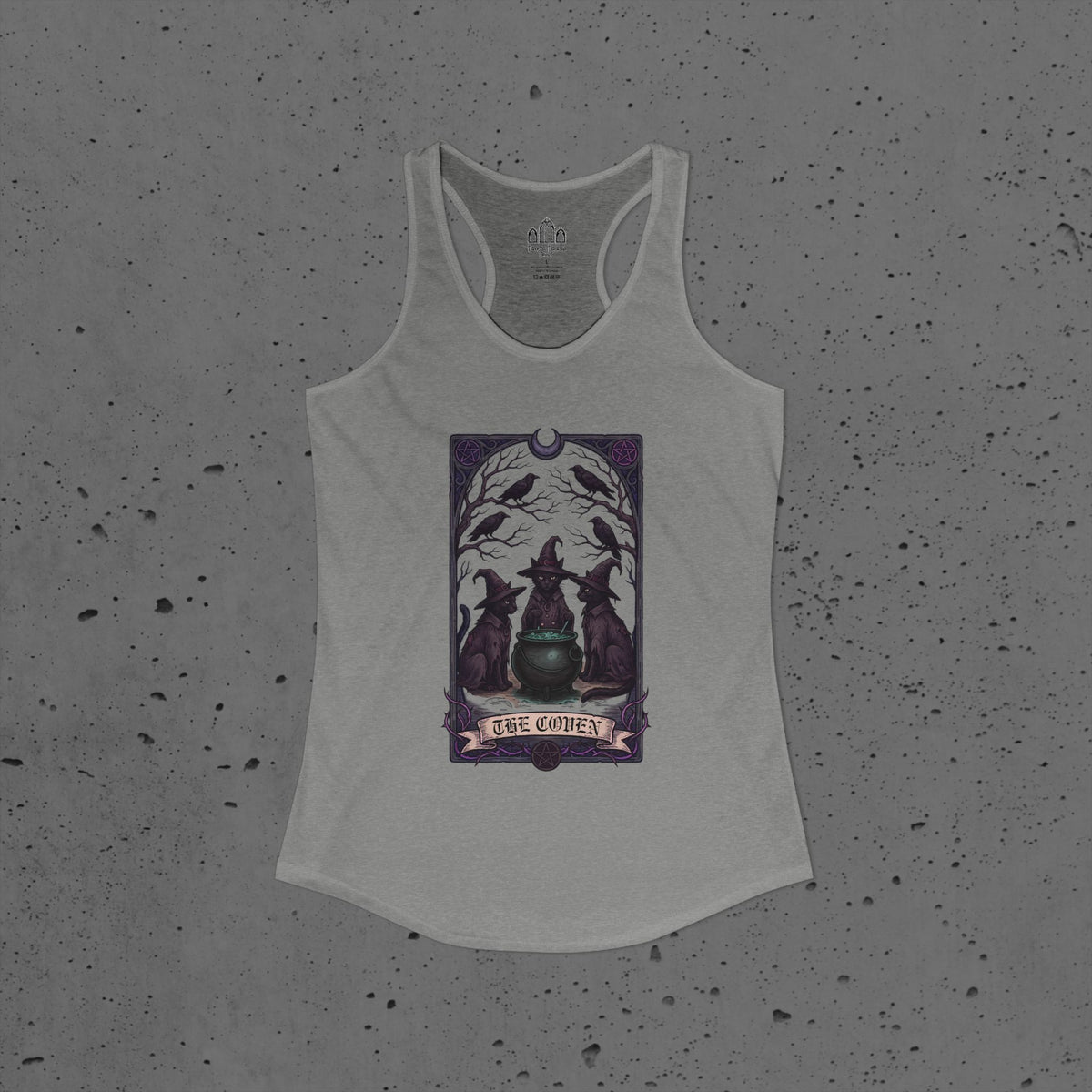 Black Cat Coven Tarot Women's Ideal Racerback Tank