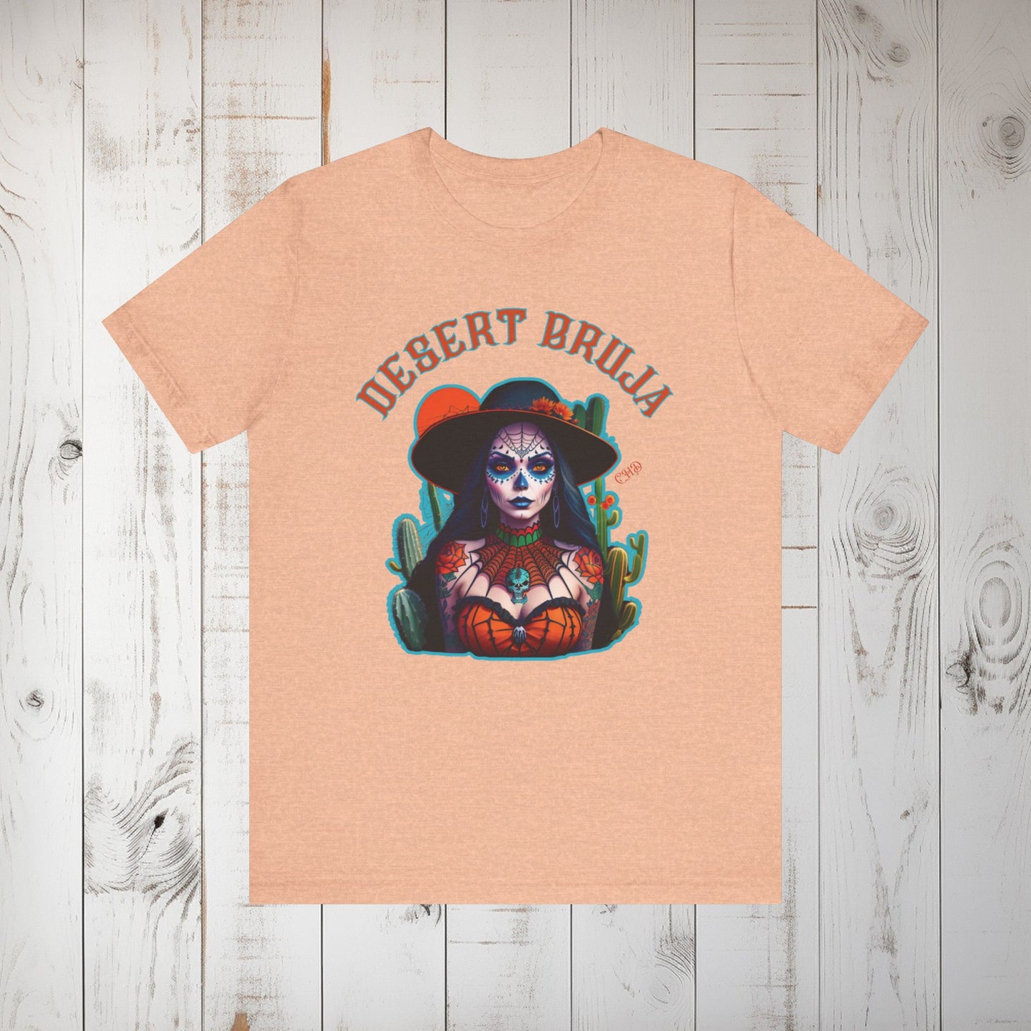 Desert Bruja with Cactus, Southwest Witchy Vibes Unisex Short Sleeve T-shirt