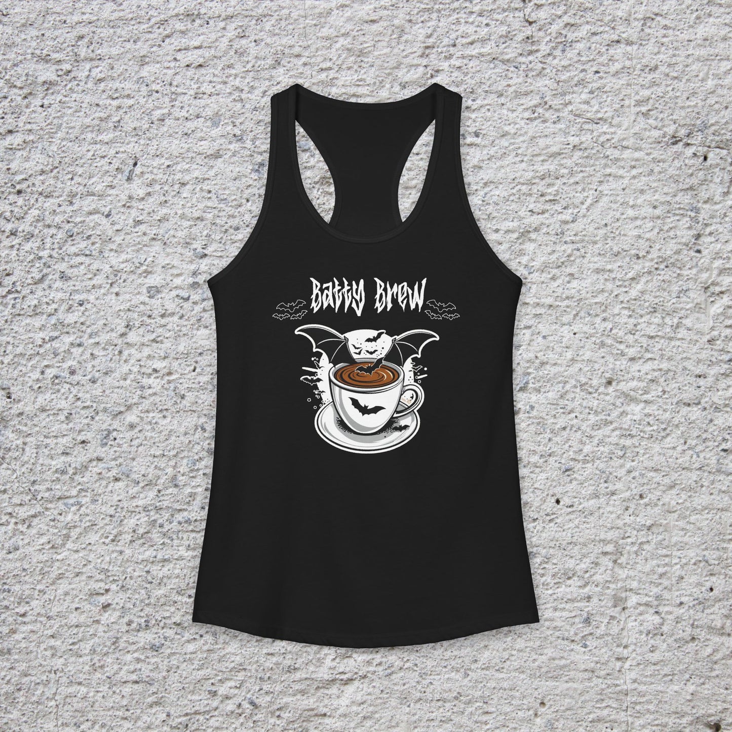 Batty Brew Goth Coffee Racerback Tank — Women's Gothic Brew Tank