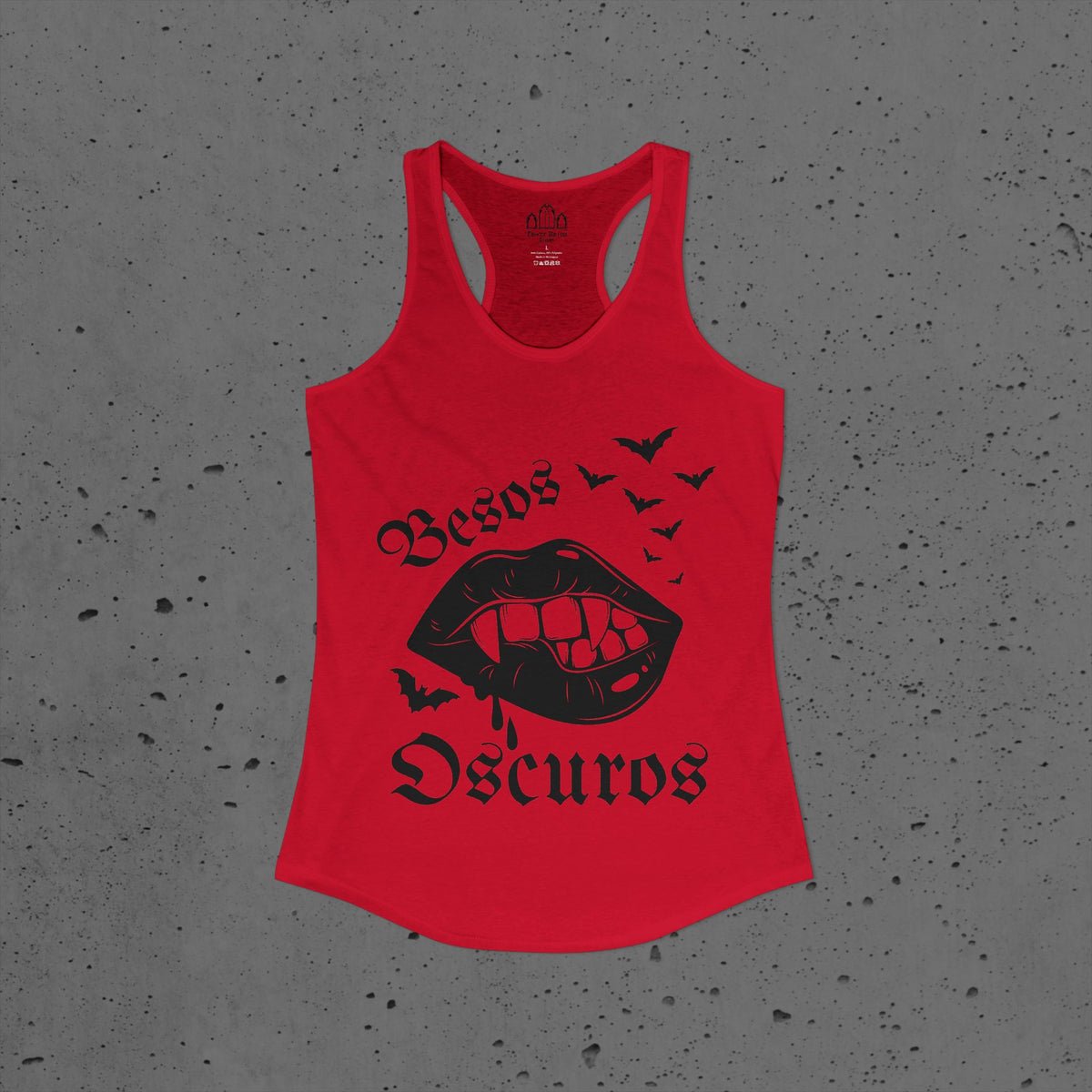 Vampire Racerback Tank — Goth Vampire Fangs Aesthetic