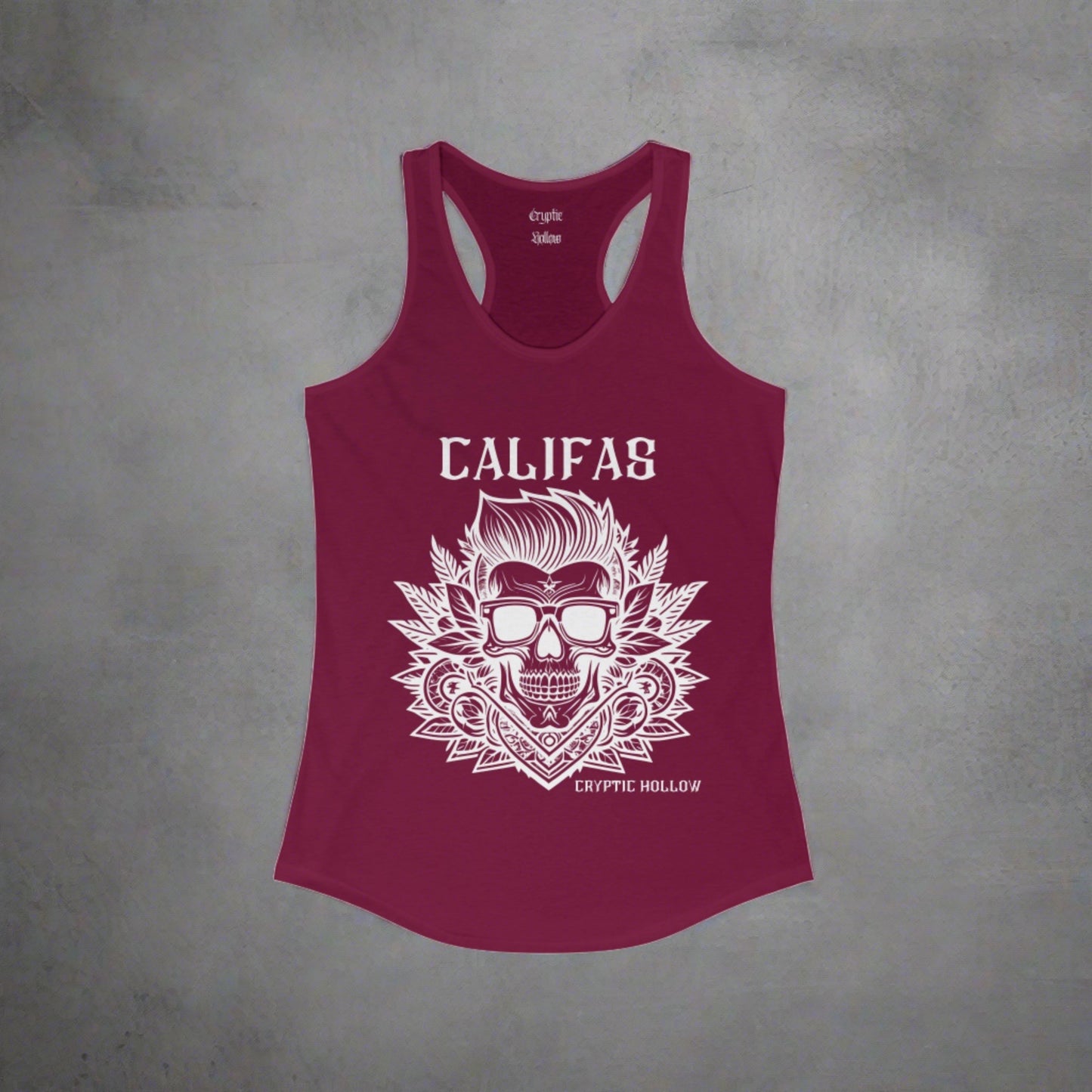 Califas Skull Women's Racerback Tank Top