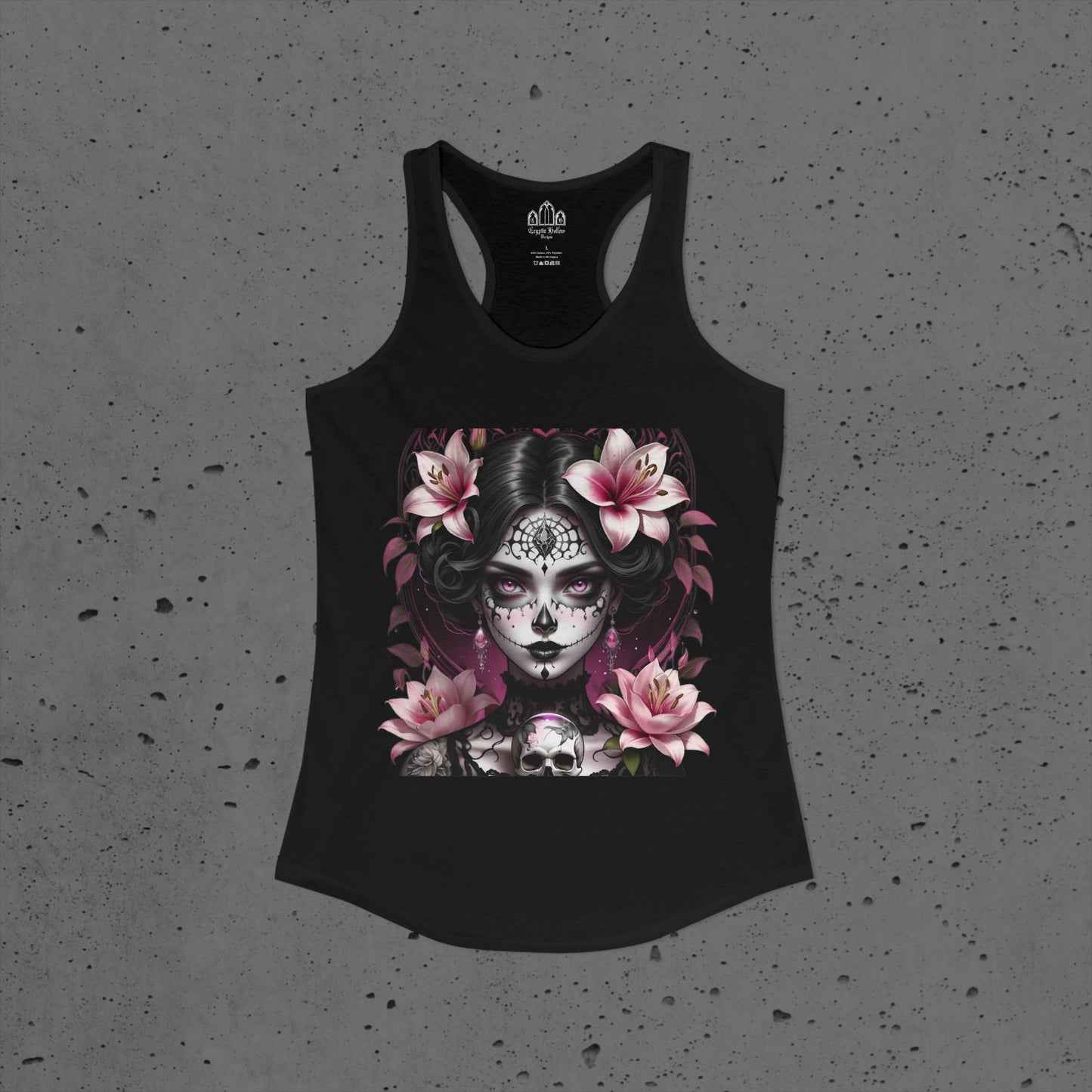 Goth Girl Stargazer Lily Racerback Tank