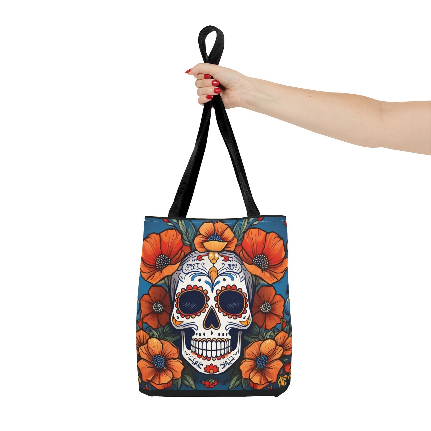 Sugar Skull and Poppies, Dead California Collection Tote Bag