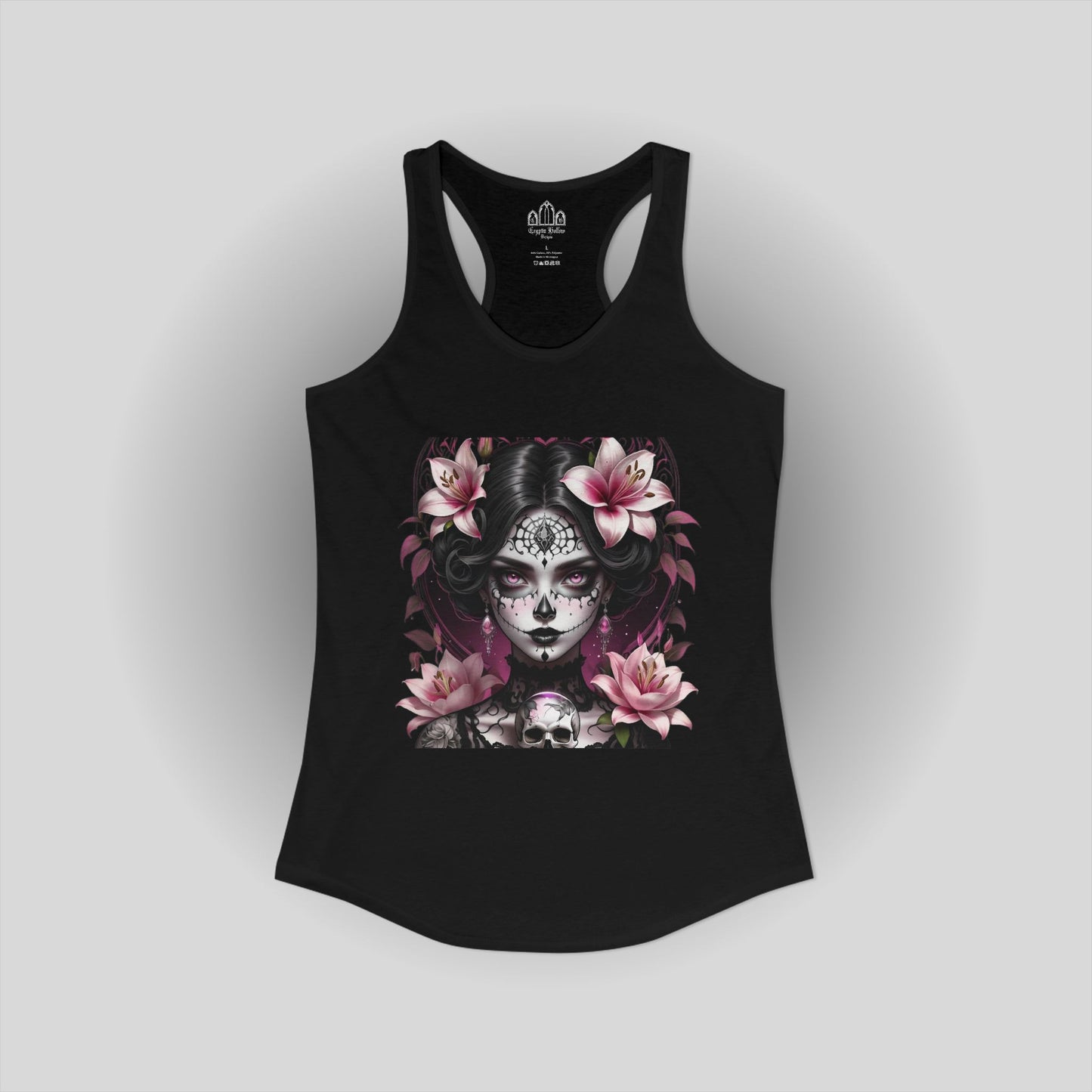 Goth Girl Stargazer Lily Racerback Tank